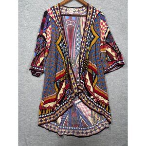 Flying Tomato Womens Kimono M Bohemian Open-Front Cardigan